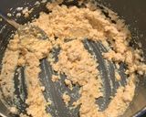 A picture of step 3 of Tofu scrambled on toast with sautéed mushrooms.