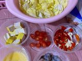 Sawi putihh tumis tahu udang telur~