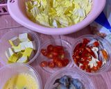 Foto langkah ke 1 dari resep Sawi putihh tumis tahu udang telur~.