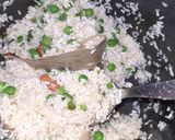 A picture of step 4 of Kesari pulao.