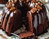 A picture of step 1 of 2pound chocolate cake.