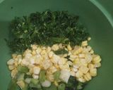 Foto langkah ke 2 dari resep Bakwan Jagung Daun Pepaya.