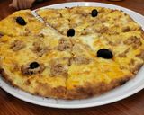 A picture of step 1 of Three Cheese and Tuna Pizza 🍕.