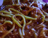 Foto del paso 6 de la receta: Espaguetis con rodajas de chorizo dulce y picante y tomate frito