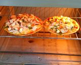 A picture of step 5 of Sattu Powder Cheese Pizza (Desi style).
