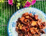 Plantain and beef stir frymatakin girki6 hoto