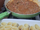 Paccheri rellenos de boloñesa como en TikTok