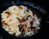 A picture of step 6 of Malabar Nei Choru/Ghee rice.