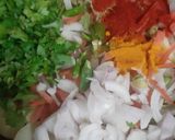 A picture of step 2 of Aloo ka achaar/ Piro Sadeko Aloo.