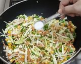 A picture of step 3 of Vegetables Fried Rice.