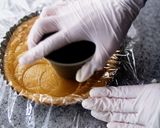 A picture of step 9 of Mango Frangipane Tart | Gorgeous Orange Yellow Tart.
