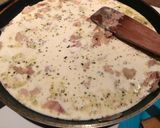 Sajtos, tejszínes csirkemell, bacon csíkokkal recept fázis 3 fotója