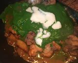 A picture of step 9 of Palak Chicken.