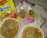 A picture of step 4 of Maggi noodles soup.