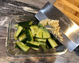 A picture of step 6 of Let's bond over cucumber salad and egg congee.