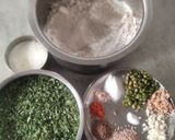 A picture of step 1 of Methi Bajri Mini Pudla.