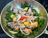 Hình bước làm 4 của món Dê Hấp Tía Tô