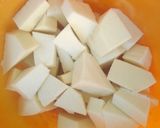 A picture of step 1 of Blended pounded yam and stew.