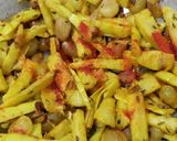 A picture of step 4 of Arrowroot and Shallot Fry.