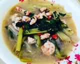 Hình bước làm 6 của món Bông súng nấu tôm