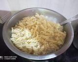 A picture of step 1 of Pasta with mayonnaise easy peasy full of flavours.