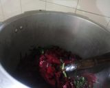 A picture of step 3 of Beetroot with Leaves (Bhujya) Chukander ki bhujiya.