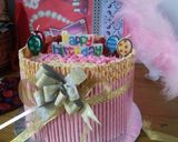 Foto langkah ke 9 dari resep Pocky Bday Cake #rainbow base cake# cepet,mudah,juara &tebel dikantong ('').