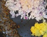 A picture of step 4 of Achari Bhindi.