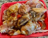 A picture of step 1 of Sweet and Sour Chicken.