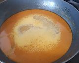A picture of step 4 of Moong daal Mangochian (fried lentils balls in curry).