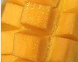 A picture of step 1 of Mango mastani.