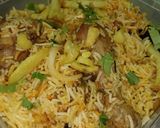 A picture of step 10 of Chicken biryani.