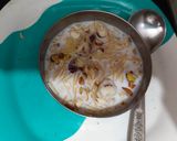 A picture of step 4 of Makhane and Dry fruit savayen.