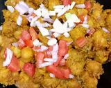 A picture of step 2 of Leftover Chana Masala Chaat.