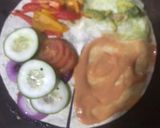 A picture of step 4 of Vegetable Tortilla wrap.