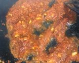 A picture of step 4 of Valencian Paella with Artichokes, Meatballs, and Brown Rice.