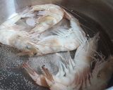 Hình bước làm 1 của món Canh mướp rau dền đỏ nấu tôm