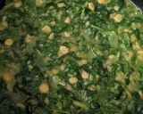 A picture of step 1 of Mudda Bhaaji / Palak and Dal.
