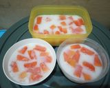 Foto langkah ke 3 dari resep Puding Susu Pepaya.