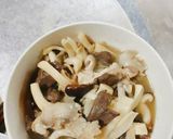 Hình bước làm 4 của món Tim heo xào nấm