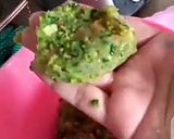 A picture of step 7 of Hara bhara kabab🥰.