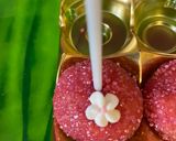A picture of step 2 of Rose barfi pops.