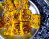 A picture of step 10 of Makai dhokla.