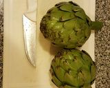 Foto del paso 1 de la receta: Alcauciles con salsa de mostaza