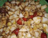 A picture of step 6 of Mix fruit chat.