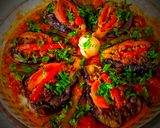 صورة لخطوة 6 من وصفة منزلة الباذنجان بالفرن 🍆🍆🍅🍅🥩🥩🫑🫑🧅🧅🧄🧄