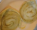 A picture of step 3 of Lachha paratha.