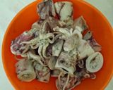 Foto langkah ke 1 dari resep Cumi Asin Tahu Cabe Ijo.