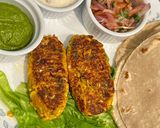 A picture of step 7 of Gluten Free Veg Seekh Kebab With Jowar & Sattu Flour Tortilla (Indian Style).