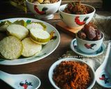 Gambar langkah 3 resipi Lemang Cawan.
